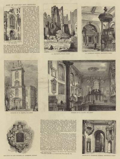 Algunas de las Viejas Iglesias de la Ciudad de Henry William Brewer
